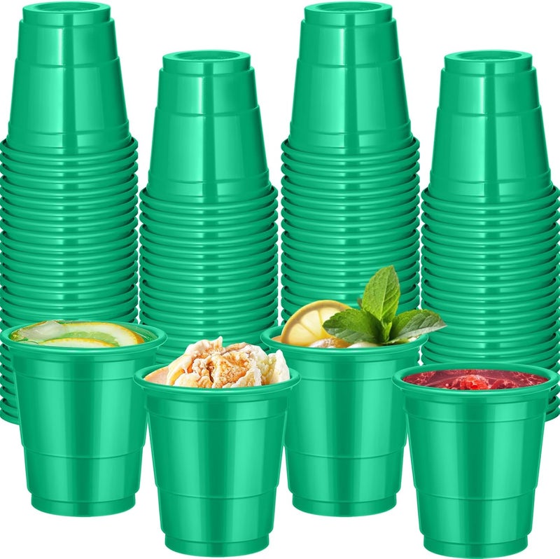 cssopenss 120 Pcs 2 oz Green Shot Cups st. patrick's day shot Glasses green Shot Glasses Disposable for Drinking Tastings Served Snacks Jello Tastings and Samples - Image 1